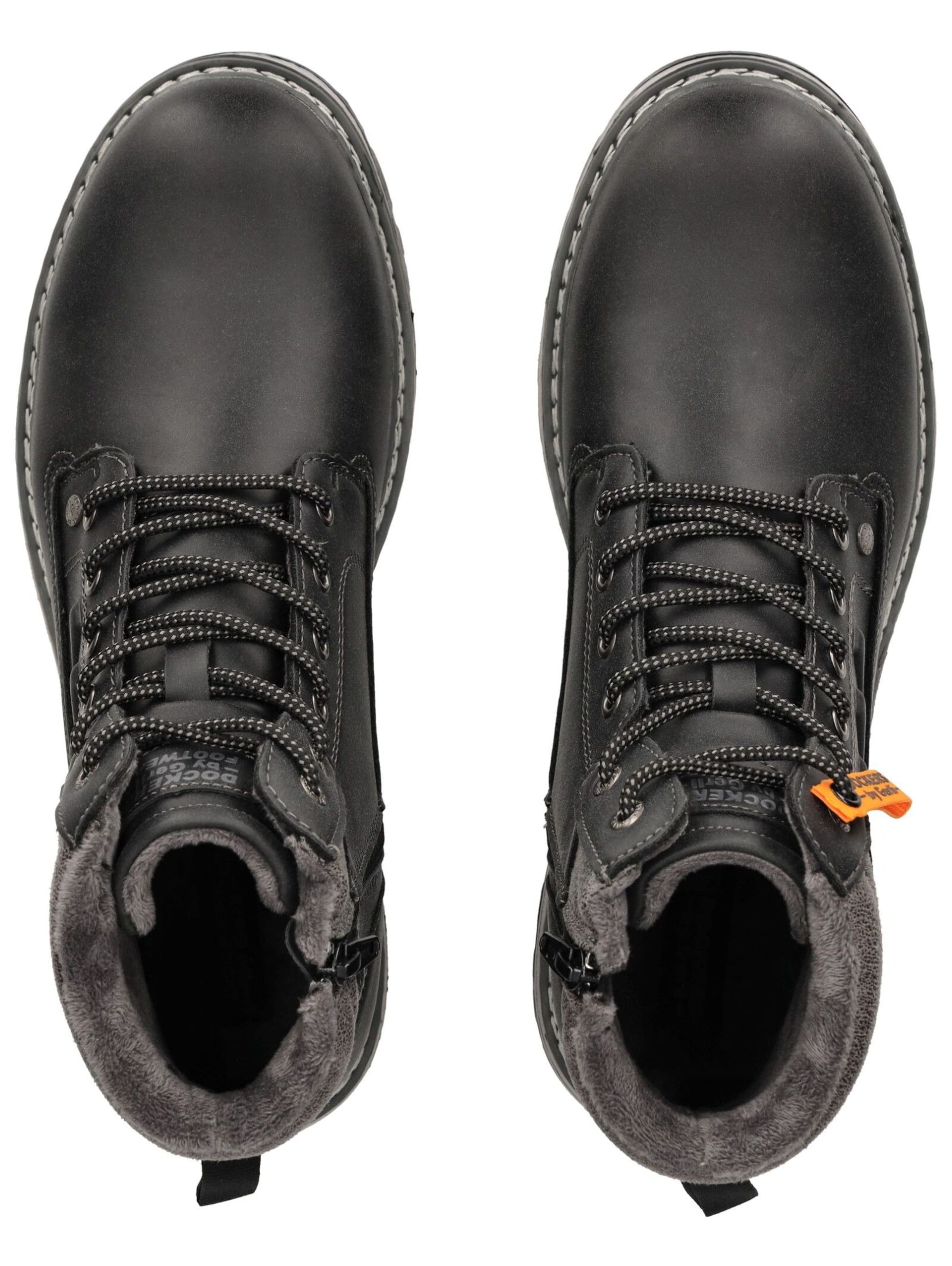 Bottes à lacets Dockers by Gerli en noir