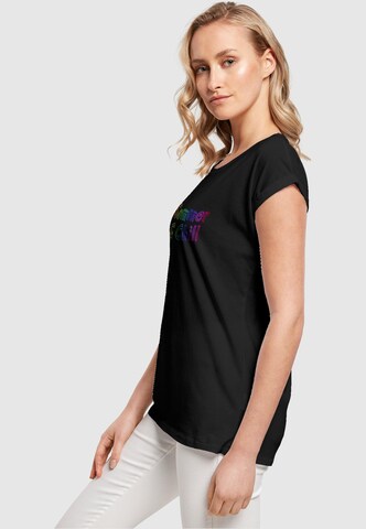 Merchcode Shirt 'Summer And Chill Rainbow' in Zwart