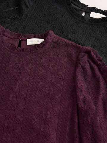 Camicia da donna di love & roses in lilla