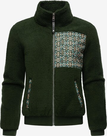 Ragwear Fleece jas 'Imolla' in Groen: voorkant