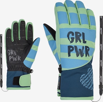 ZIENER Athletic Gloves in Blue: front