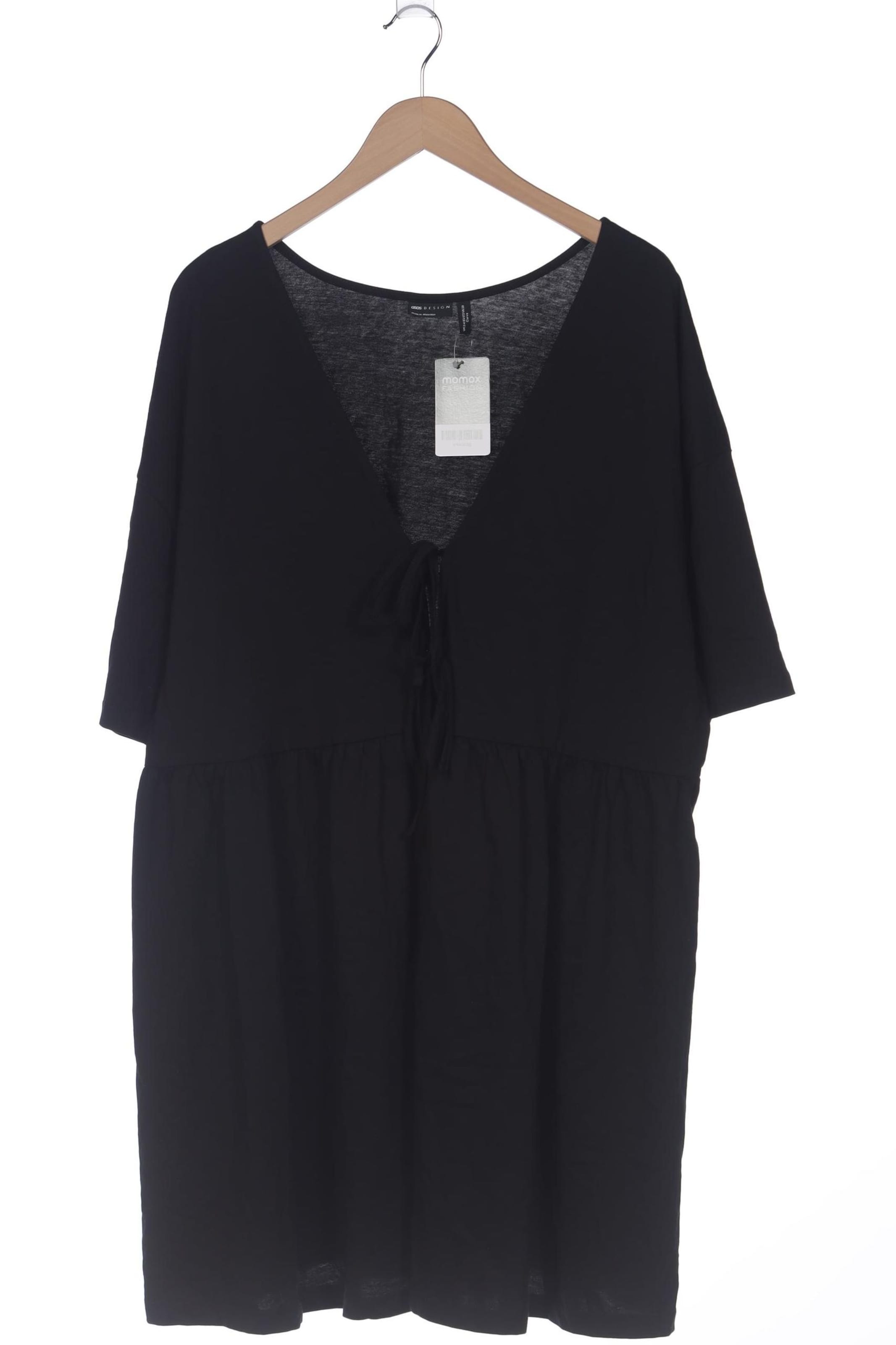 ASOS DESIGN Curve Top & Shirt in 6XL in Black: front