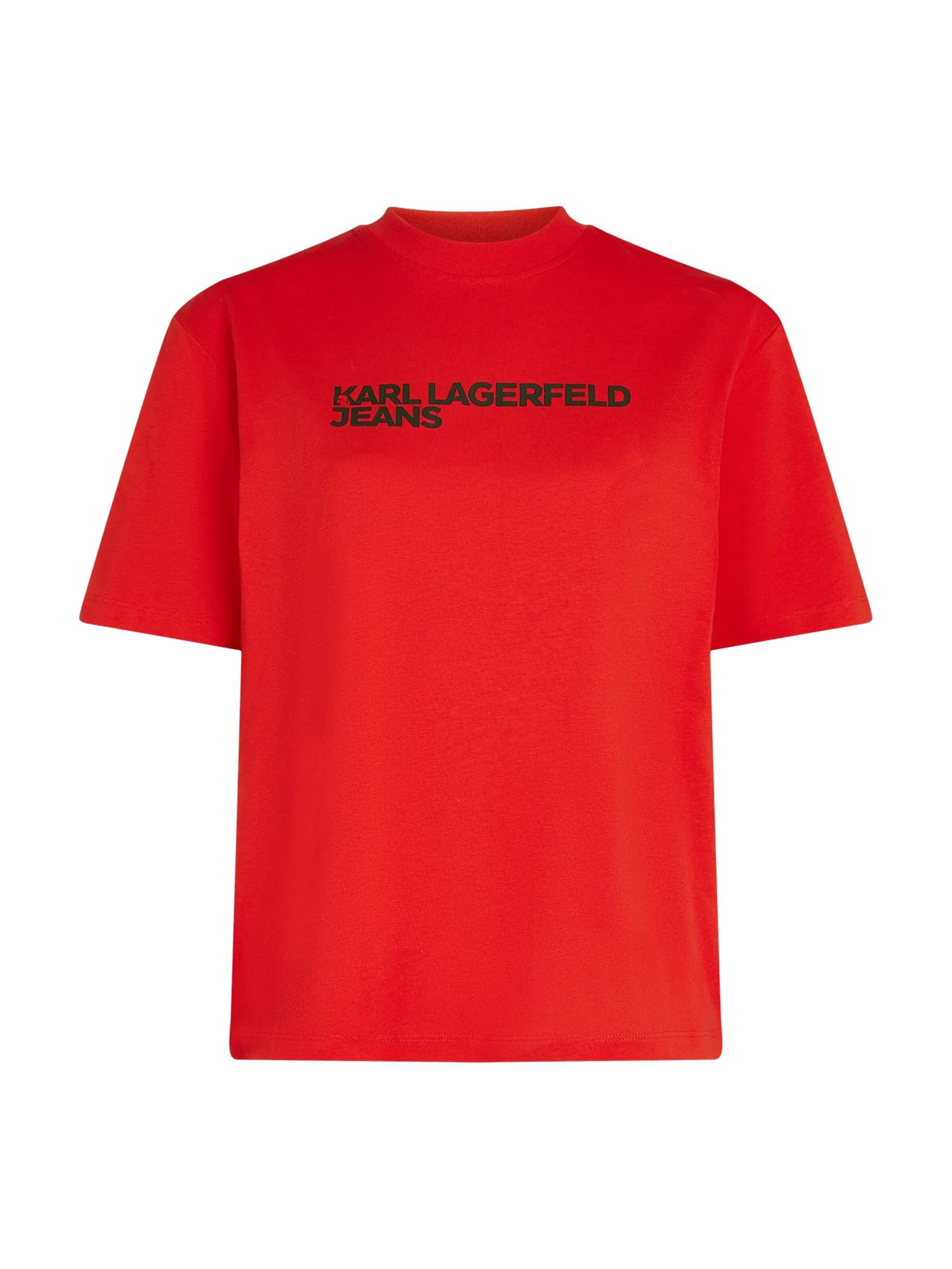 KARL LAGERFELD JEANS - Camiseta en rojo: frente