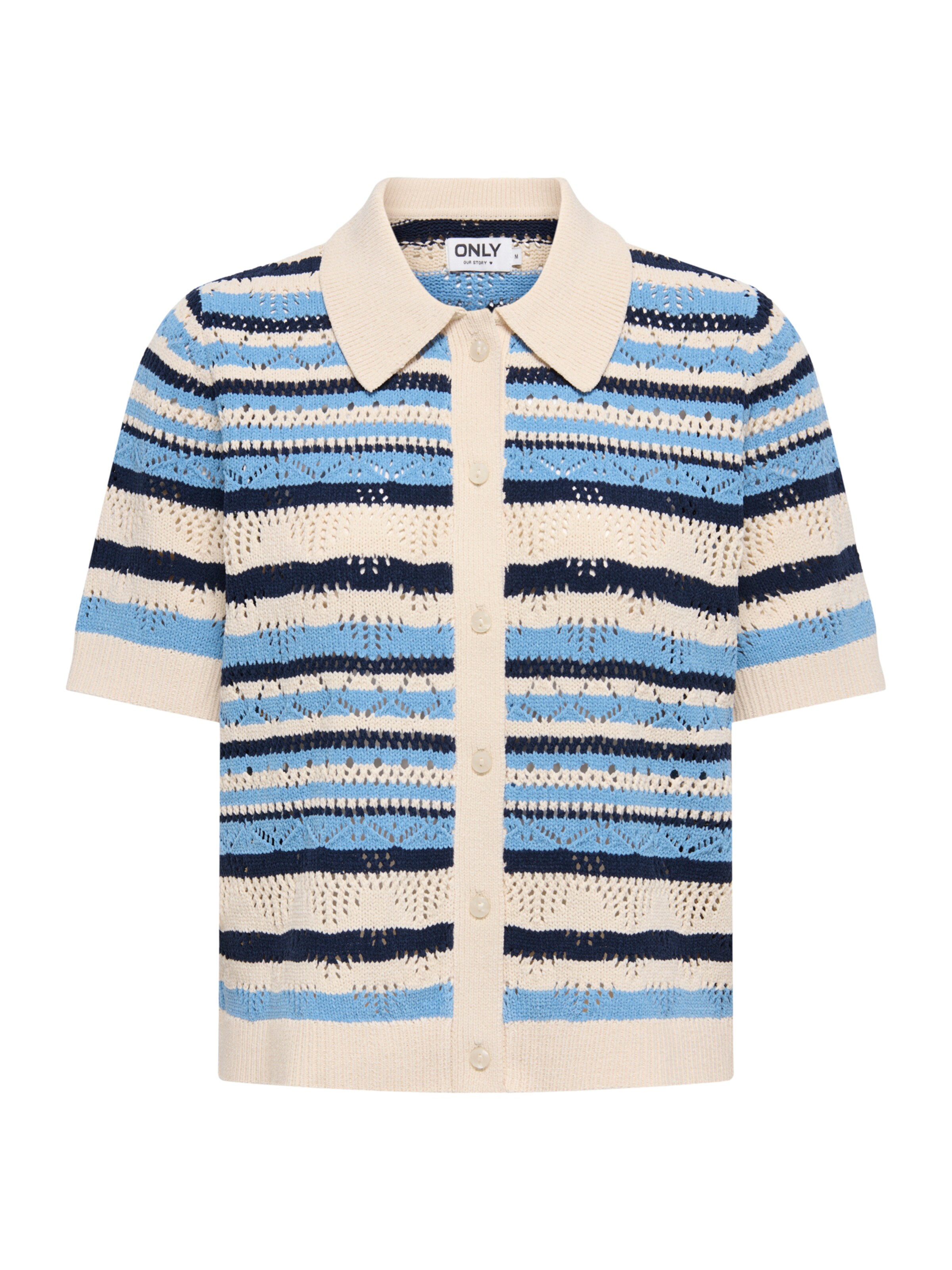 ONLY Pletena jopa 'ONLLULA' | bež / modra / mornarska barva, Prikaz izdelka