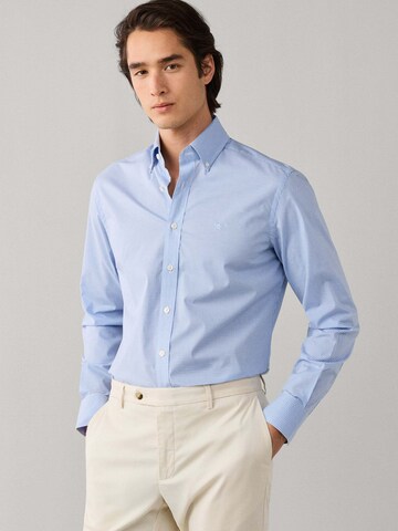 Hackett London Regular fit Button Up Shirt 'Gingham' in Blue