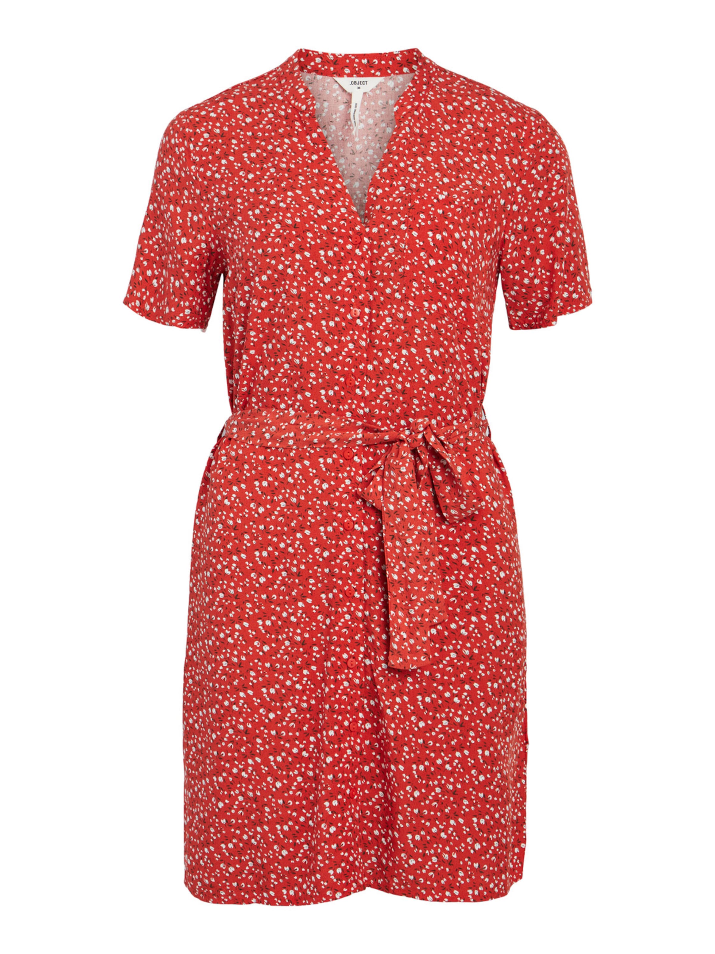 OBJECT Sukienka koszulowa 'Ema Elise' w kolorze czerwony: przód