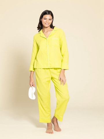 For You Moda Pyjama in Geel: voorkant