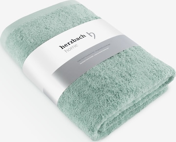 Serviette de douche Herzbach home en vert : devant