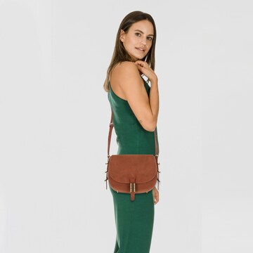 Borsa a tracolla 'Saddle' di PINKO in marrone