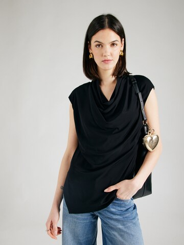 Camicia da donna di Sisley in nero: frontale