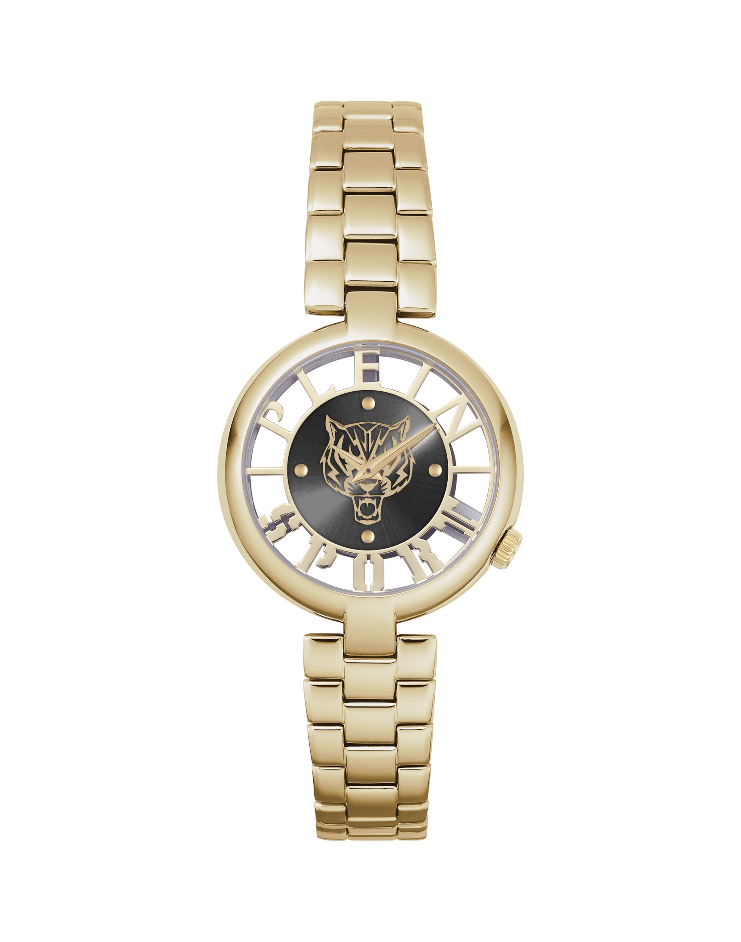 Orologio analogico 'Tiger Luxe' di Plein Sport in oro: frontale