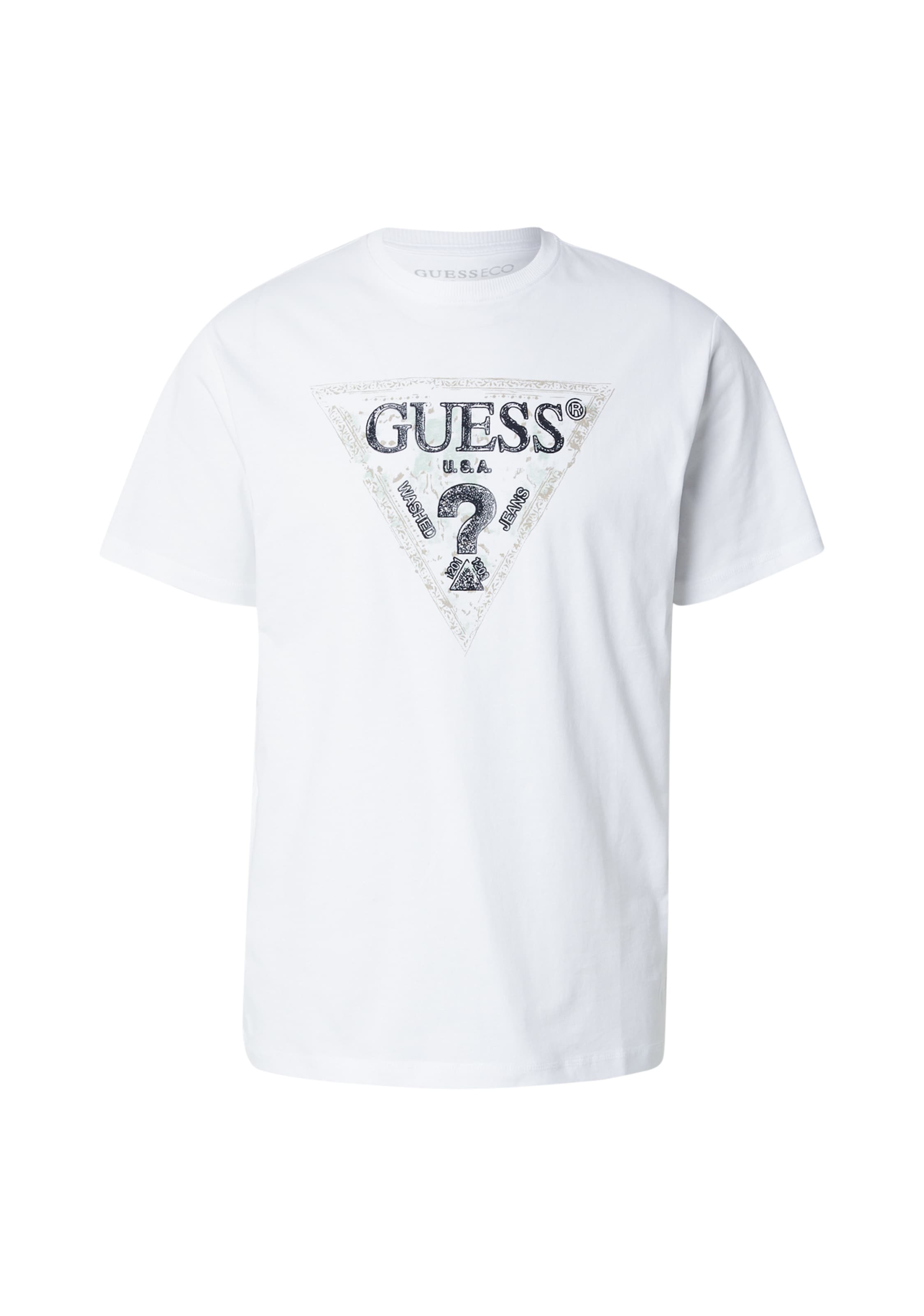 GUESS - Camiseta en blanco: frente