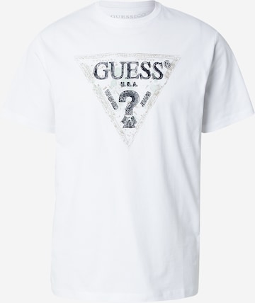 GUESS - Camisa em branco: frente