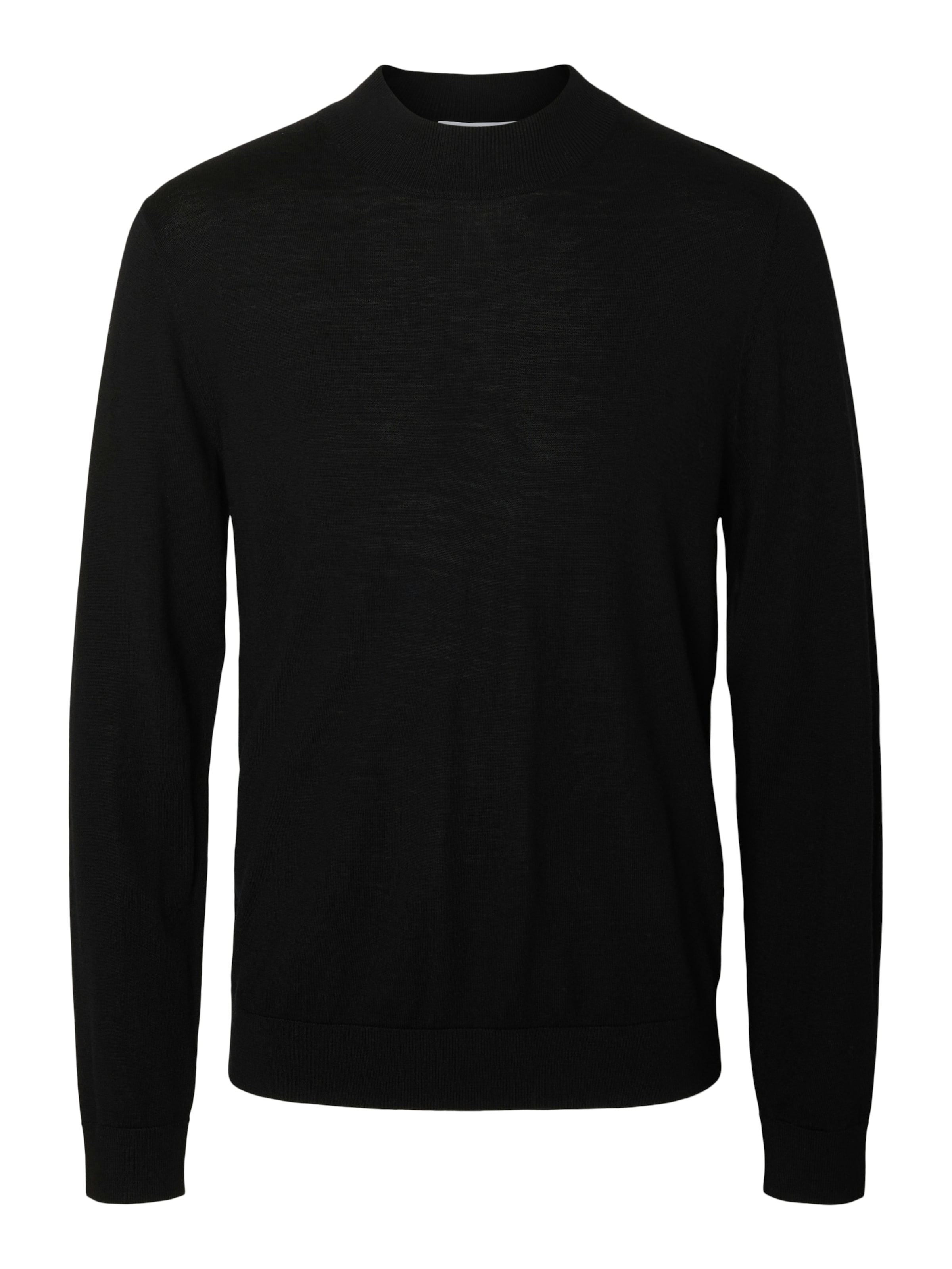Pull-over 'Tray' SELECTED en noir : devant