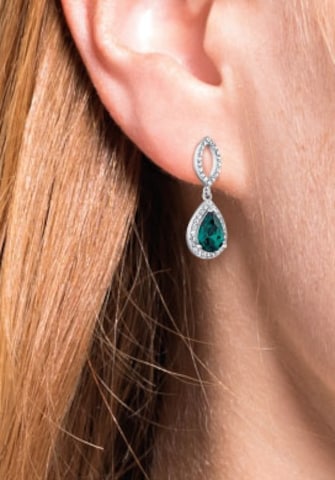 AMOR Earrings in Green: front