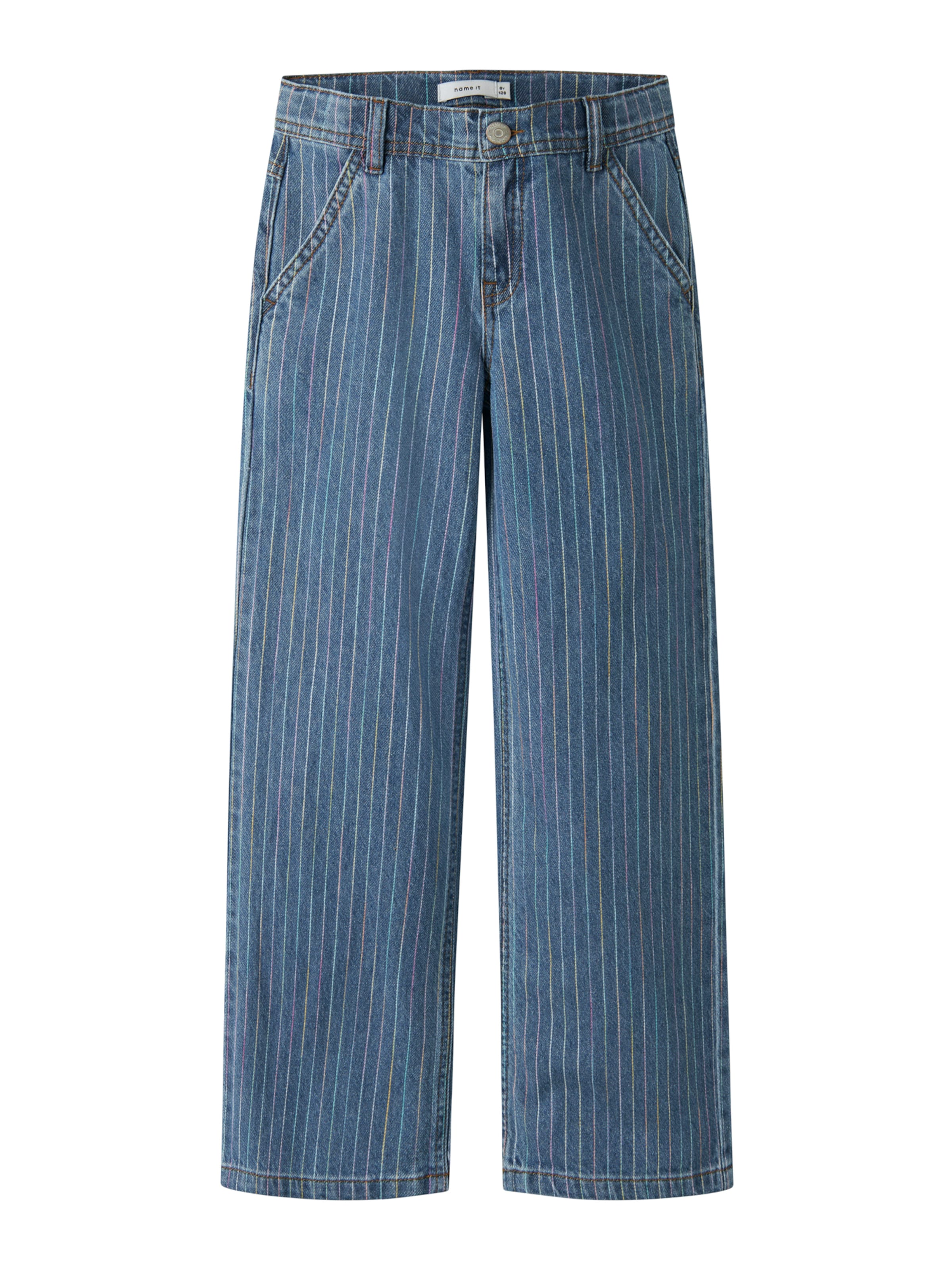 NAME IT Jean 'NKFROSE' en bleu denim / jaune / lavande, Vue avec produit