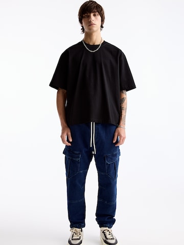 Tapered Jeans cargo di Pull&Bear in blu