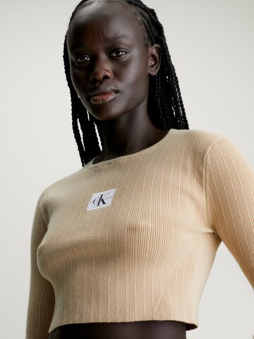 Calvin Klein Jeans Pullover in Beige