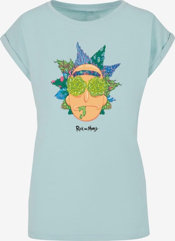 Merchcode Shirt 'Rick and Morty - Eyes' in Blue: front
