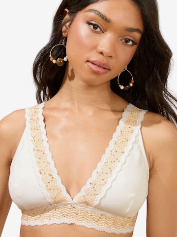 LipsyBustier Bikini gornji dio - bijela boja: prednji dio