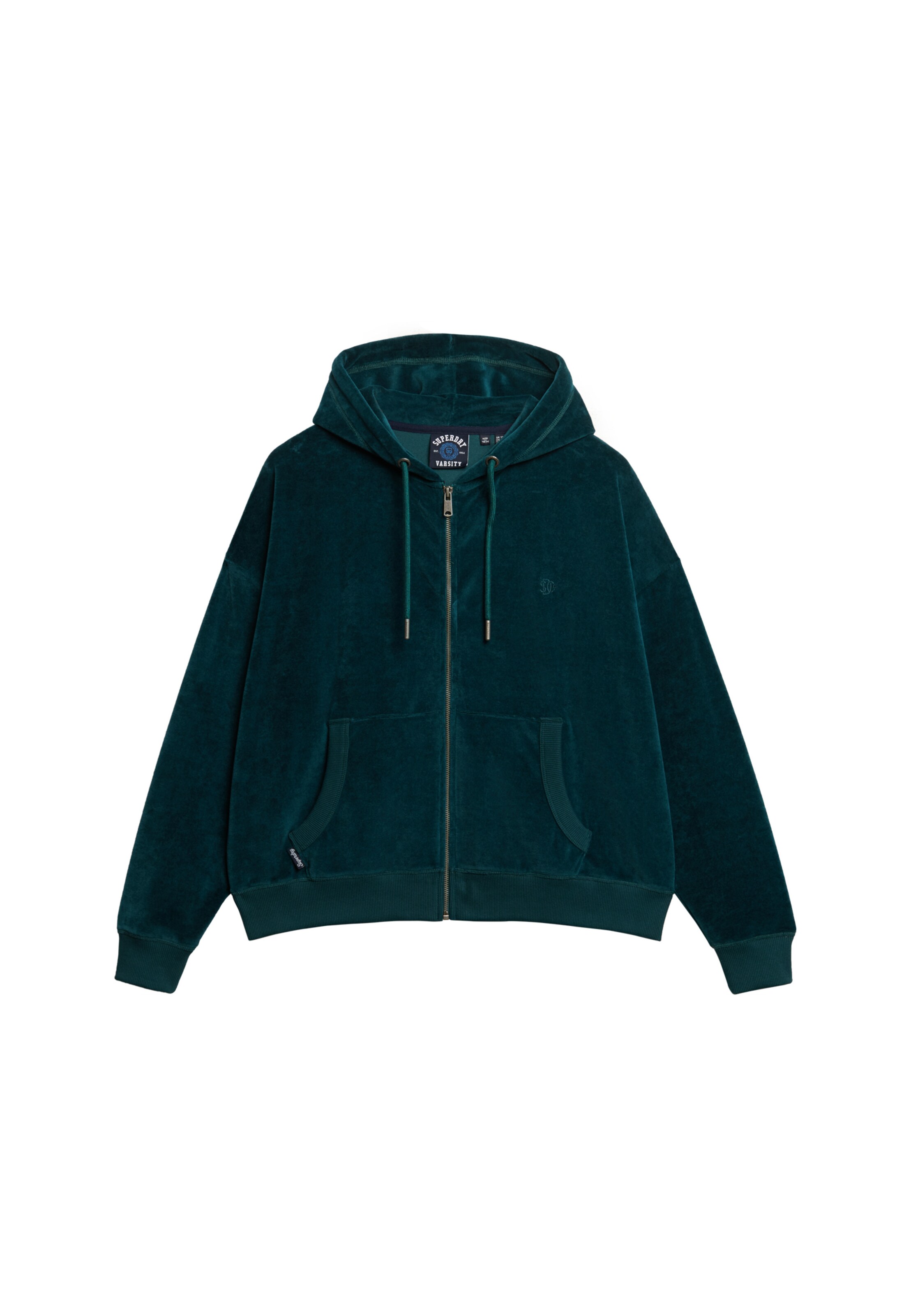 Veste de survêtement Superdry en vert : devant