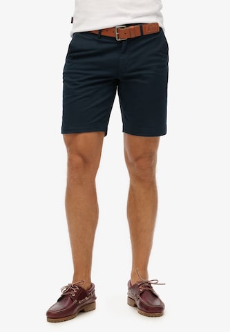 Superdry Slimfit Chino hlače | modra barva: sprednja stran