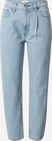 Abercrombie & Fitch Slimfit Bandplooi jeans in Blauw: voorkant