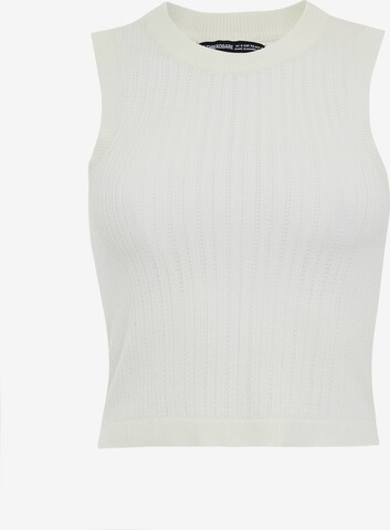 Threadbare Knitted Top 'Holly' in White: front