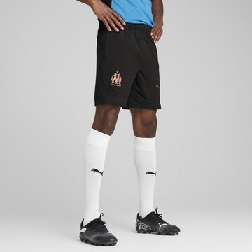 PUMA Regular Sporthose 'Olympique de Marseille' in Schwarz: Vorderseite
