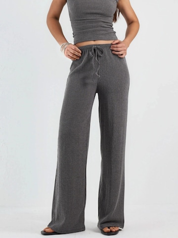 Wide Leg Pantalon Busem en gris : devant