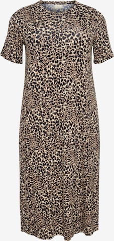 Robe 'Charlotta' KAFFE CURVE en beige : devant
