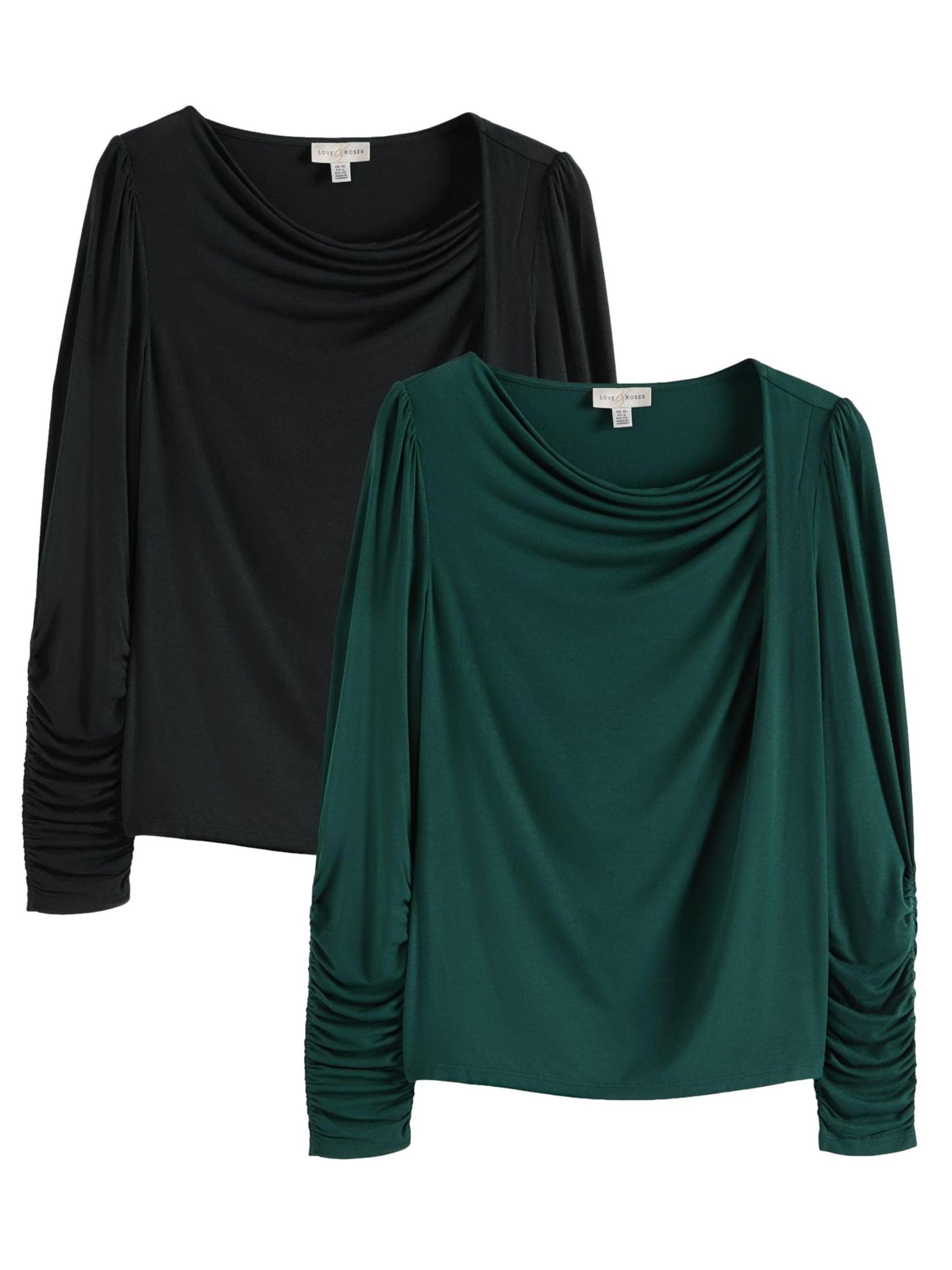 love & roses Majica | zelena barva: sprednja stran