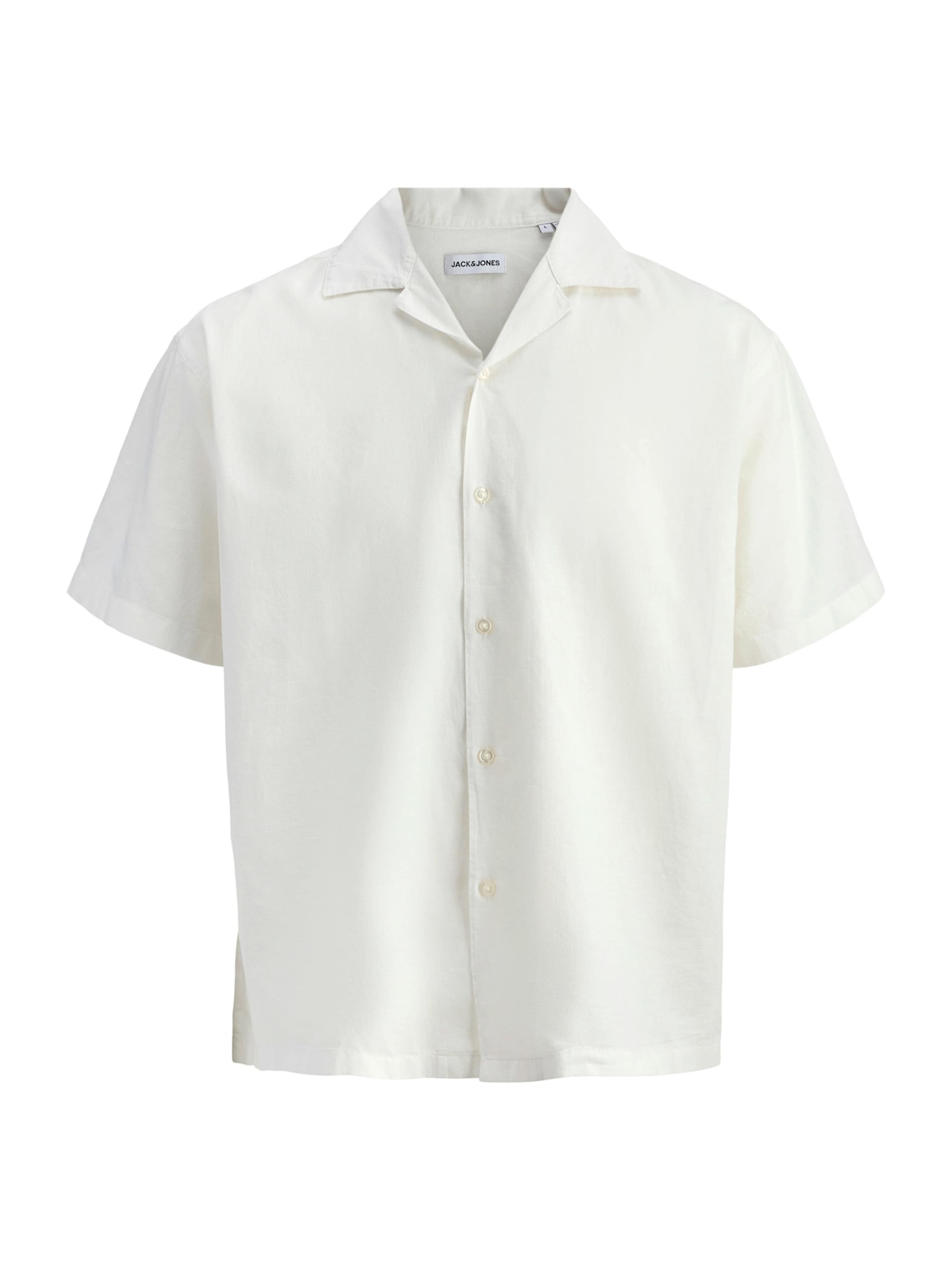 JACK & JONES Классический крой Рубашка 'JJEBREEZE' в Белый: спереди