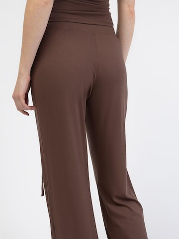 BROKE + SCHÖN Loosefit Hose 'Soft Hose mit Schleifenbund'‌‌‌‌‌‌‌‌‌‌ in Braun