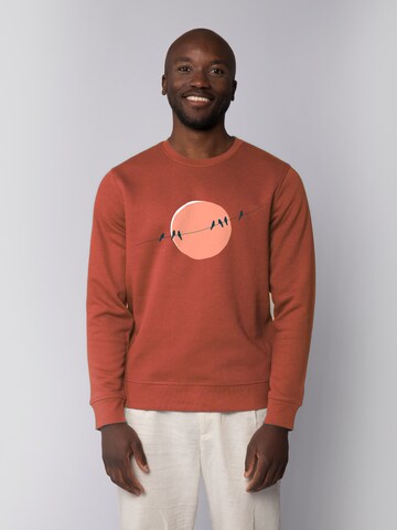 Sweat-shirt 'Countryside 01' Watapparel en marron : devant