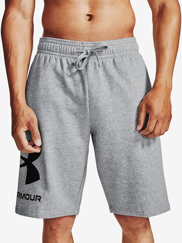 UNDER ARMOUR Regular Workout Pants 'Rival' in Grey