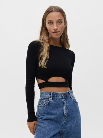 Pull&Bear Pullover in Schwarz: Vorderseite