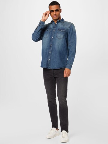 Redefined Rebel Regular fit Overhemd 'Jeremy' in Blauw