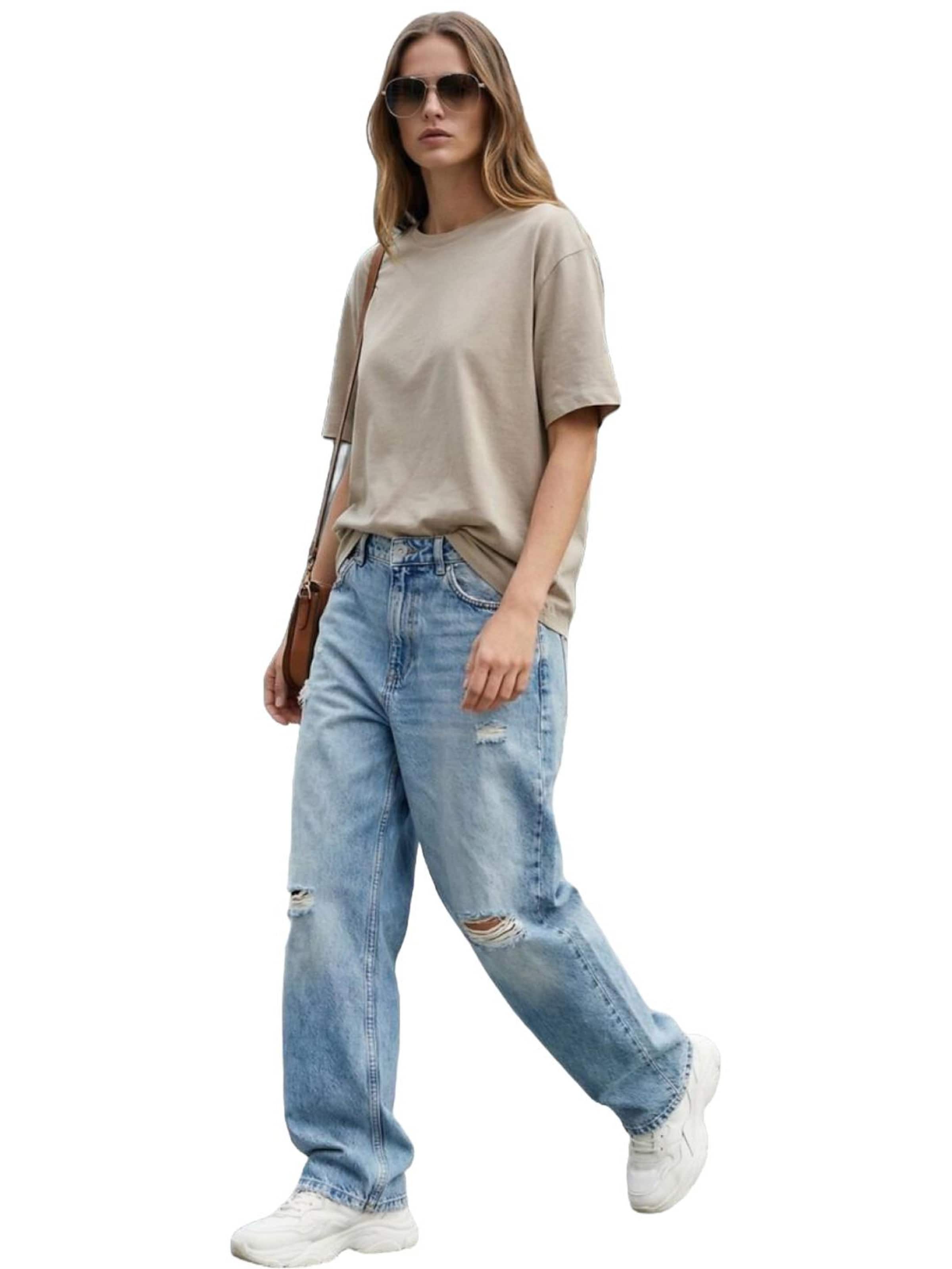 LTB Jeans Shirt 'LTB Jeans Damen-T-Shirt' in Beige: front