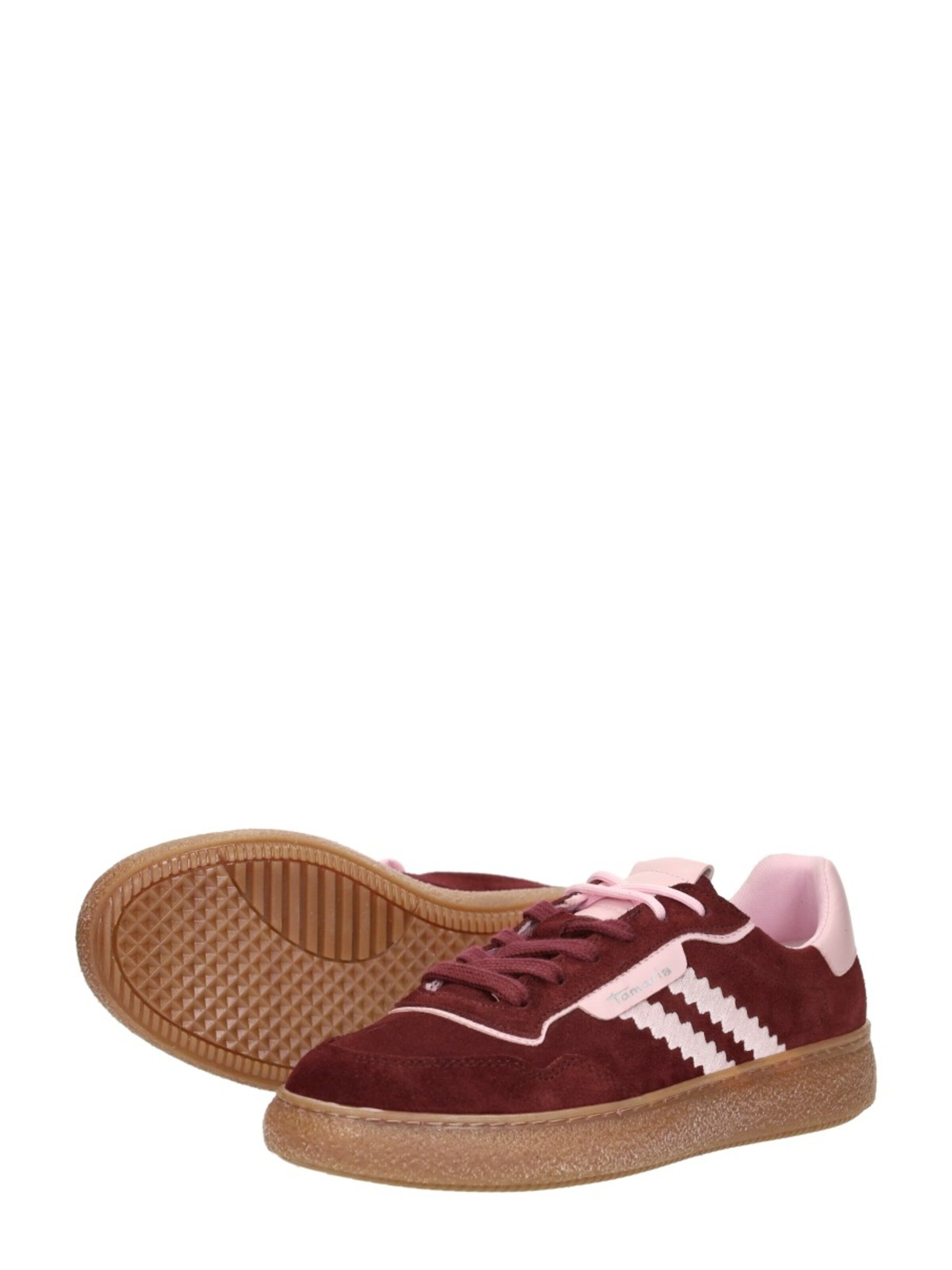 Tamaris Sportieve veterschoen 'Sneakers Laag' in Rood