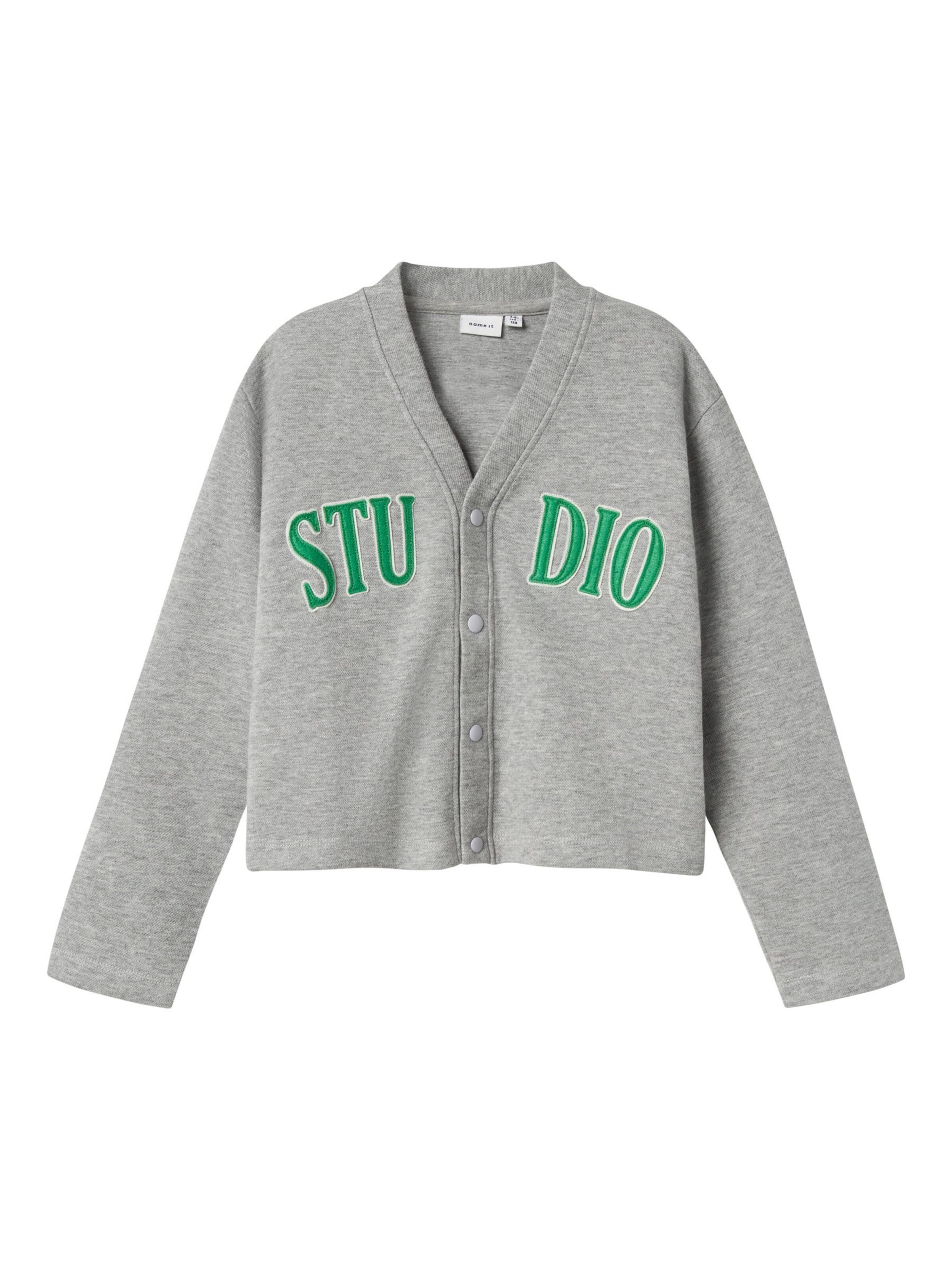 NAME IT Cardigan i grå: forside