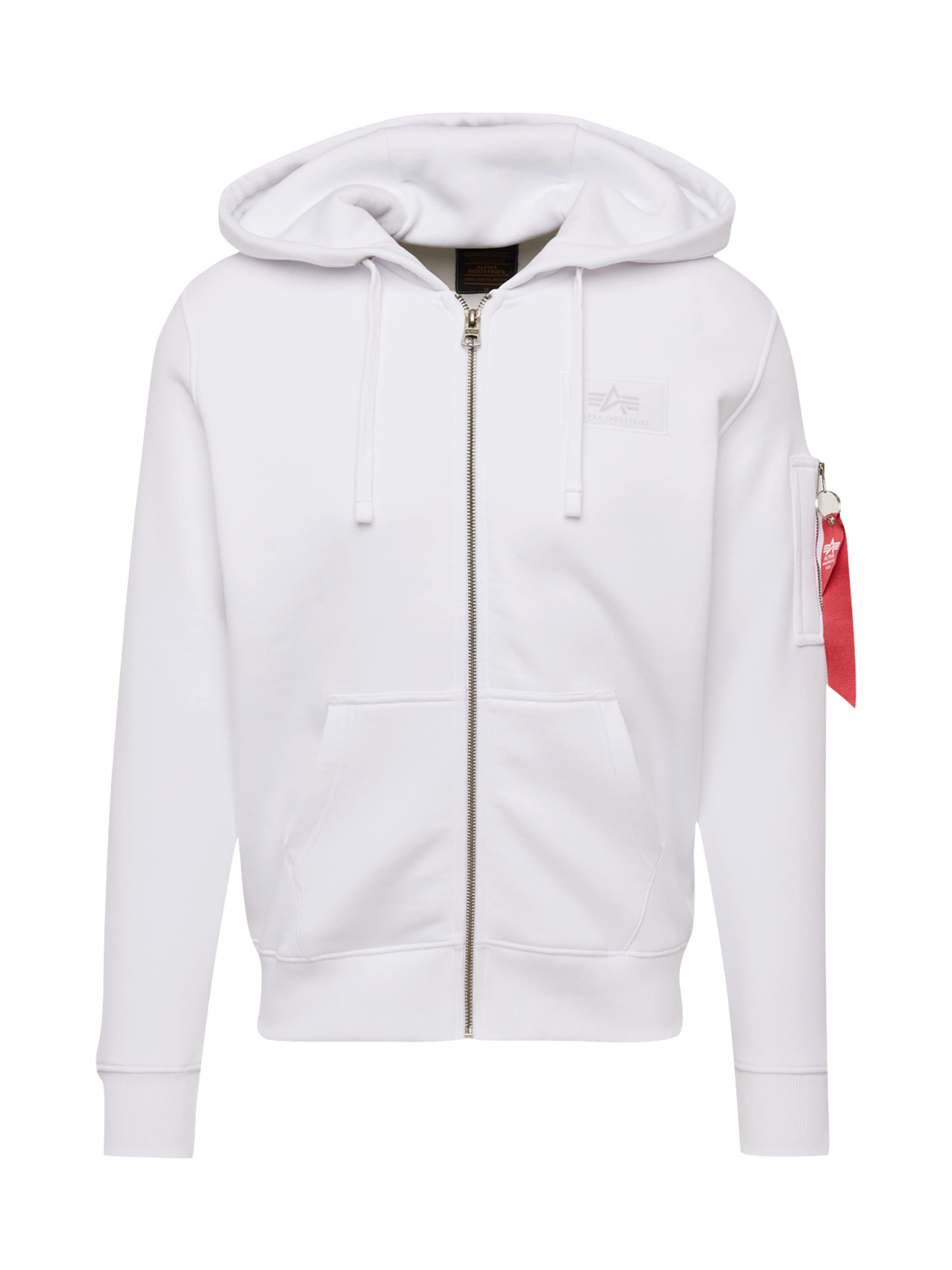 ALPHA INDUSTRIES - Casaco em moletão em branco: frente
