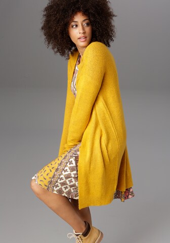 Aniston CASUAL Knit Cardigan in Yellow