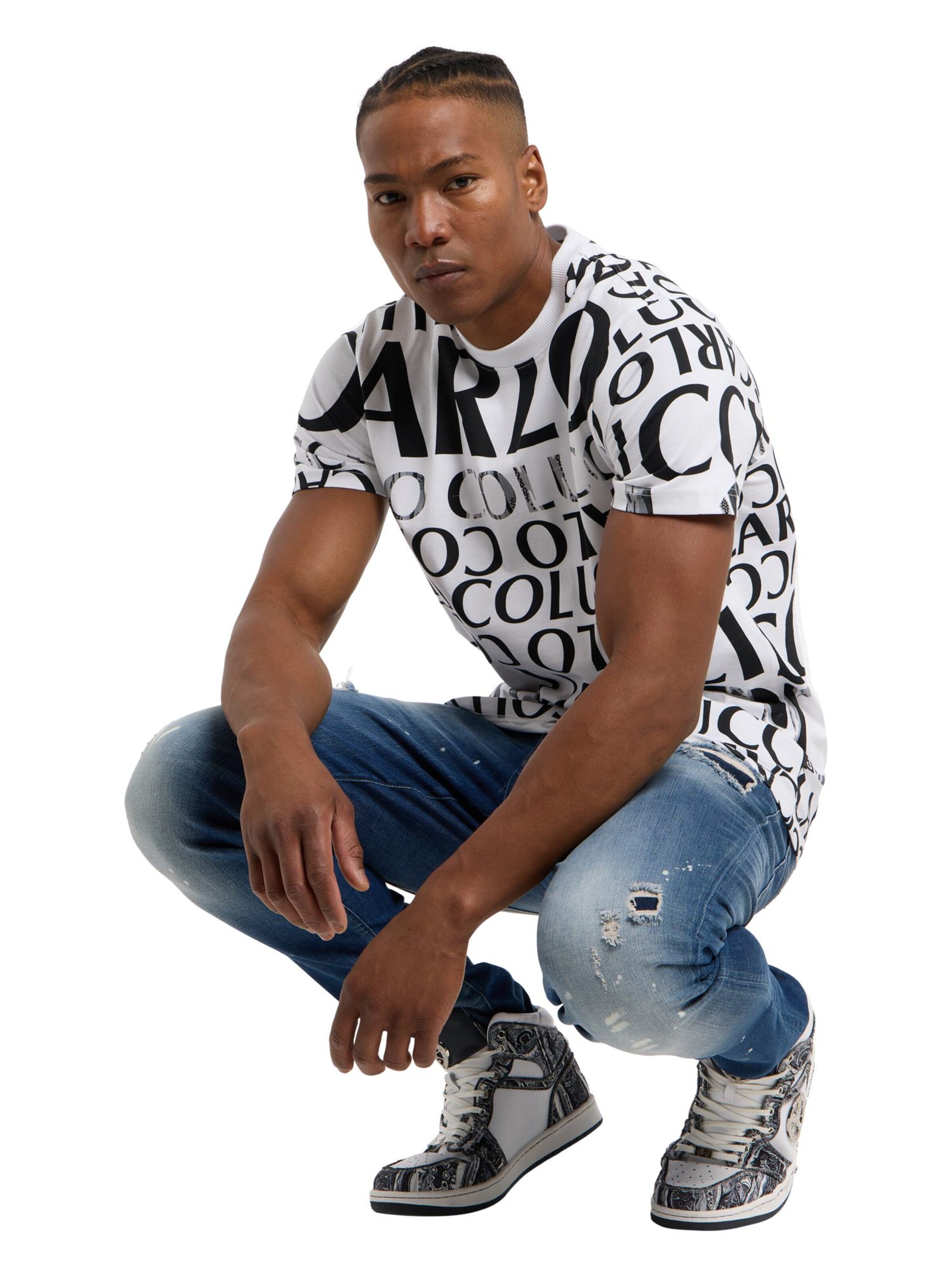 Carlo Colucci Koszulka 'Dindo' w kolorze biały