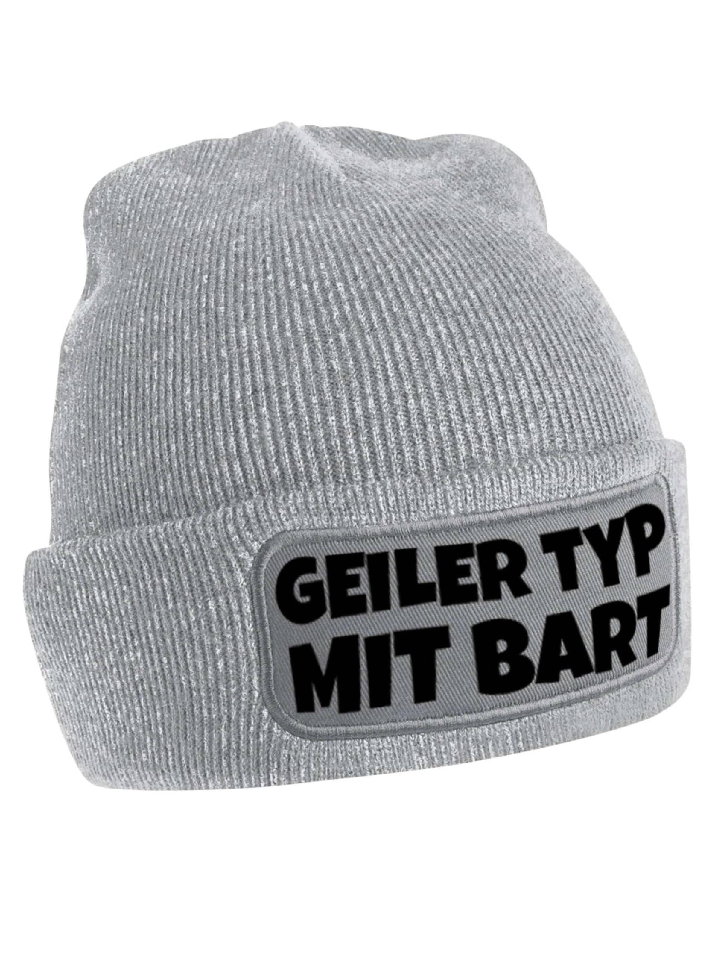 Youth Designz Mütze 'Geiler Typ mit Bart'‌‌‌‌‌‌‌‌ in Grau