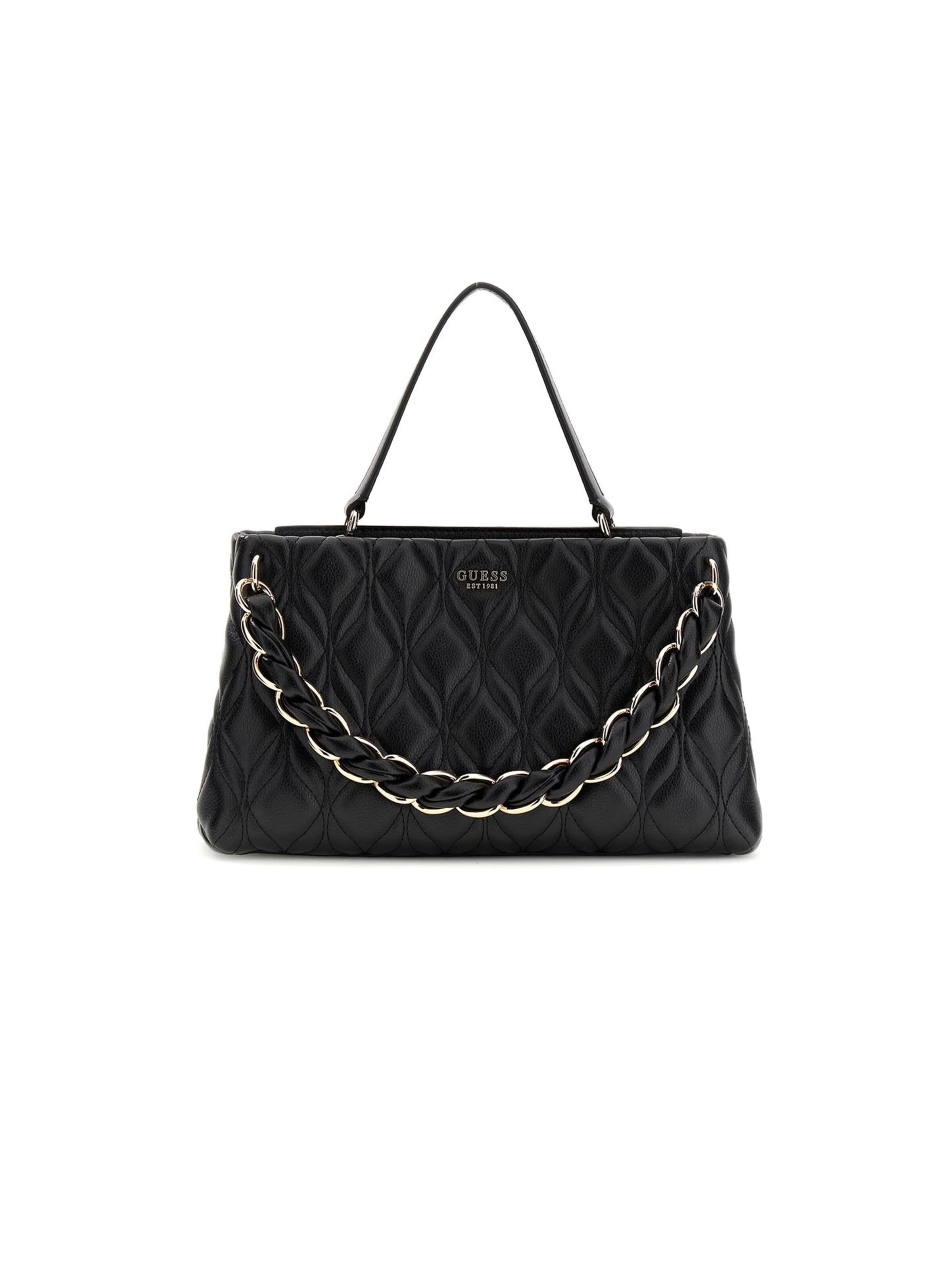 GUESS Handtasche 'Maxine 2 Comp Satchel'‌‌‌‌‌‌‌‌ in Schwarz