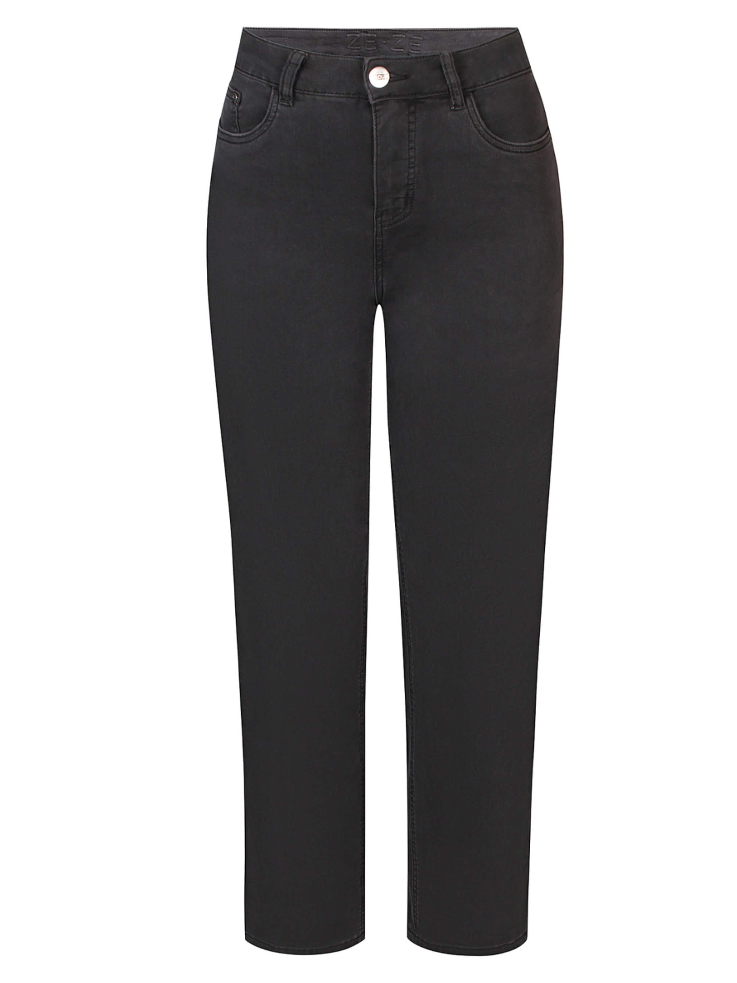 ze-ze Regular Trousers 'Ruby 026' in Black: front