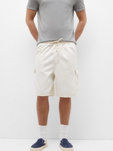 Pull&Bear Loosefit Shorts in Beige: predná strana