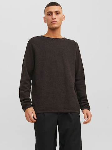 JACK & JONES Regular fit Sweater 'Hill' in Brown: front