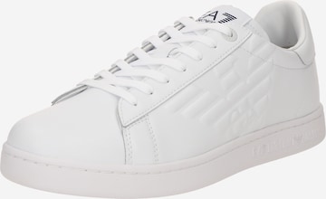 Baskets basses 'CLASSIC' EA7 Emporio Armani en blanc : devant